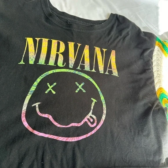 PENNY LANE REWORKED NIRVANA TEE W/CROCHETED SLEEVES - Picture 3 of 8